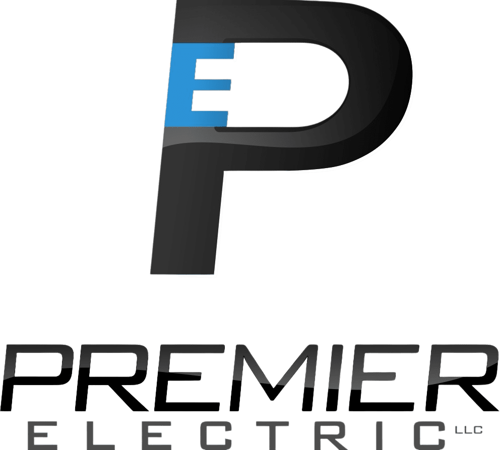 Premier_Electric_llc-removebg The premier electric logo on a black background.
